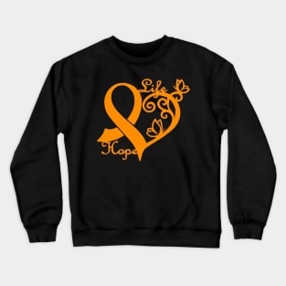 Heart awareness ribbon Crewneck Sweatshirt